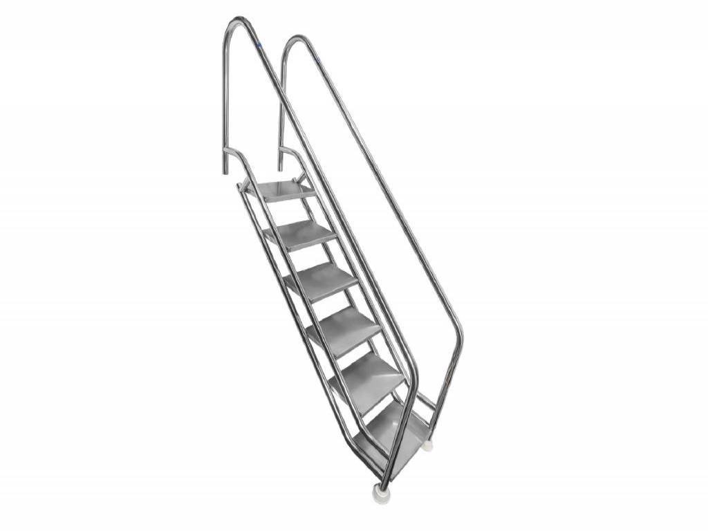 INCLINED 304 MODEL STAINLESS STEEL POOL LADDER - WIDTH=500 mm