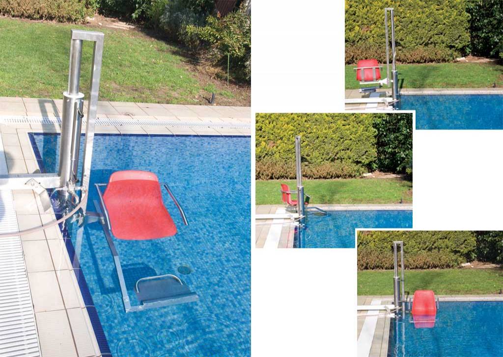 Pool lift for disabilities