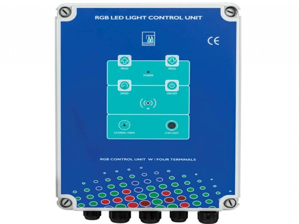 Panel de control central de cuatro terminales para lámparas LED de color RGB