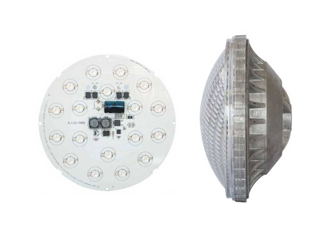 Tek Renkli PAR56 18 Power LED’li Ampul-Aluminyum Gövde